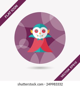 Vampire flat icon with long shadow, eps10