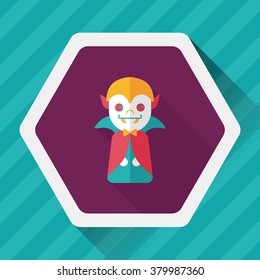 Vampire flat icon with long shadow, eps10