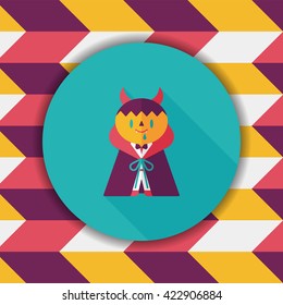 Vampire flat icon with long shadow, eps10