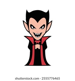 Vampire Flat Vector Illustration, Dark Creature, Stylized Design, Modern Aesthetic