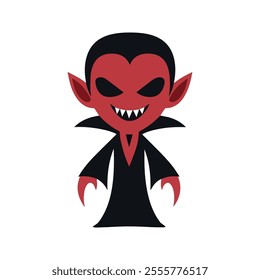 Vampire Flat Vector Illustration, Dark Creature, Stylized Design, Modern Aesthetic