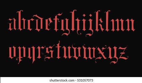 Vampire Font - Vector