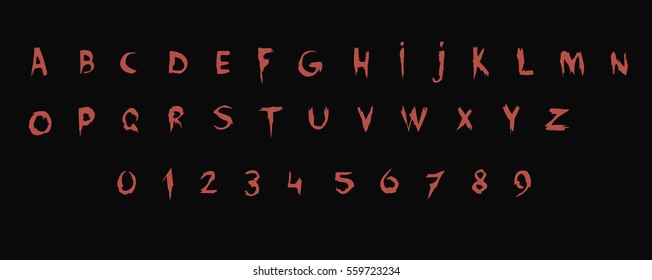 Vampire font - Vector