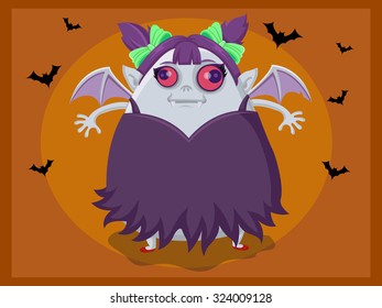 Vampire girl cartoon