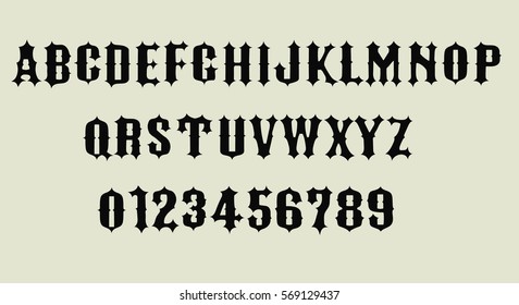 Vampire / Gothic Font - Vector