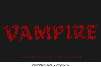 Vampire Gothic Horror Font – Distressed Vampire Display Typeface
