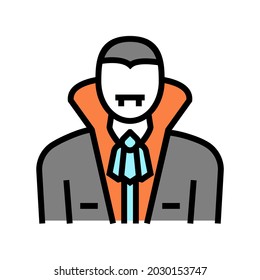 vampire halloween color icon vector. vampire halloween sign. isolated symbol illustration