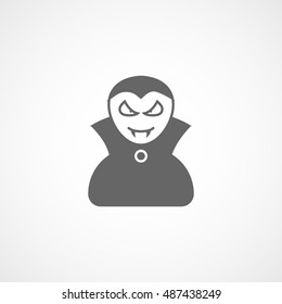 Vampire Halloween Concept Flat Icon On White Background