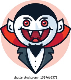 Vampire halloween monster vector illustration