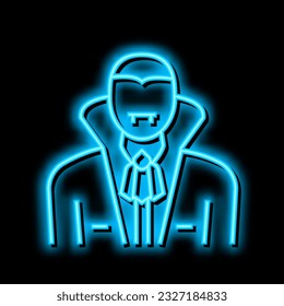 vampire halloween neon light sign vector. vampire halloween illustration