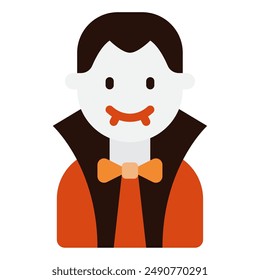 Vampire halloween object icon illustration