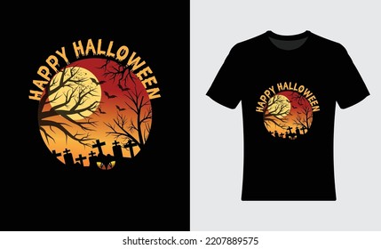 Vampire Halloween T-Shirt Design 02