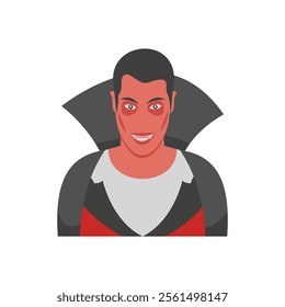 Vampire, Halloween Vector Illustration, Isolated