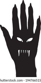Vampire Hand Isolated Graphic Silhouette