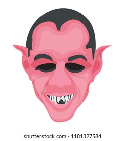 
A vampire having mysterious face 
