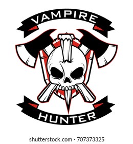 Vampire Hunter Badge Vector