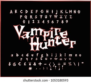 Vampire hunter - Gothic vector font