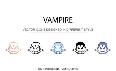 Vampire icon design with white background stock illustration