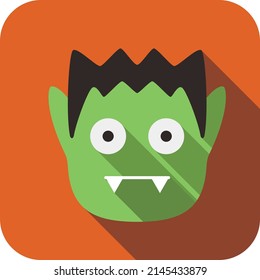 Vampire icon, Halloween flat icon design vector illustration