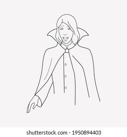 Vampire icon line element. Vector illustration of vampire icon line isolated on clean background for your web mobile app logo design.