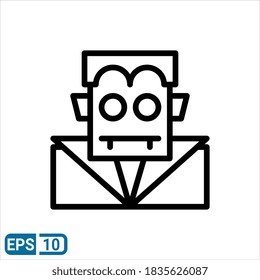 Vampirsymbol im Linienstil einzeln auf weißem Hintergrund. EPS10