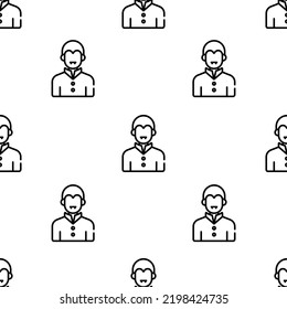 vampire icon pattern. Seamless vampire pattern on white background.