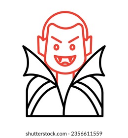 vampire icon,hallowen,isolate on white background.