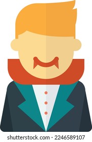 vampire illustration in minimal style isolated on background
