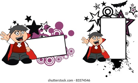 vampire kid cartoon copyspace in vector format