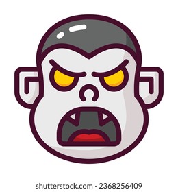 Vampire line filled icon. Perfect for graphic design, mobile, UI, and web masterpieces