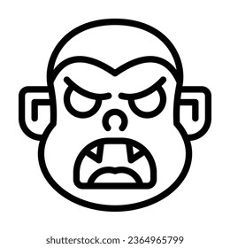 Icono de línea de vampiros. Perfecto para diseño gráfico, móvil, interfaz de usuario y obras maestras web