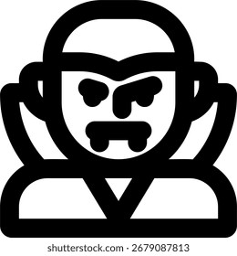 design de ícone de estilo de linha vampiro