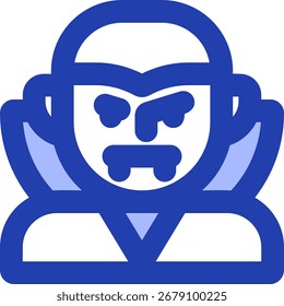 Diseño de icono de estilo de línea de vampiro