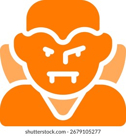 Diseño de icono de estilo de línea de vampiro