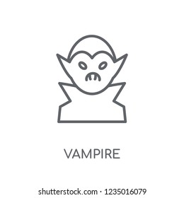 Vampire linear icon. Modern outline Vampire logo concept on white background from Fairy Tale collection. Suitable for use on web apps, mobile apps and print media.