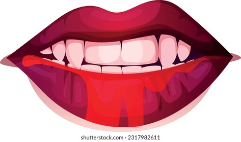 Vampiros, vectores de labios sangrientos