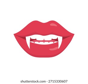 Vampirlippen mit Fangs-Symbol
