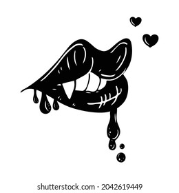 vampire lips,lips Halloween,halloween design,Halloween silhouette