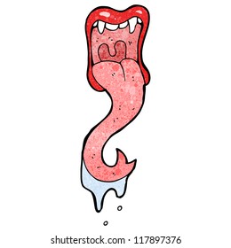 caricatura de boca de vampiro