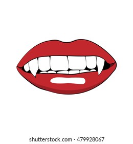 Vampire mouth. EPS 10