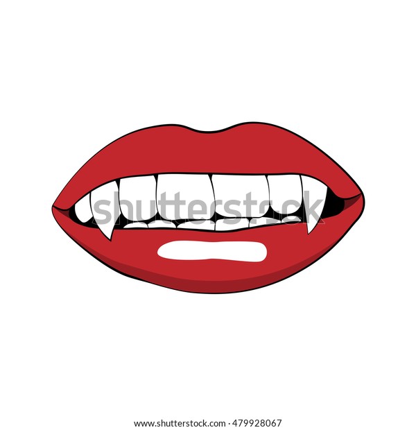 Vampire Mouth Eps 10 Stock Vector (Royalty Free) 479928067