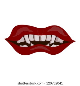 Vampire mouth. eps10