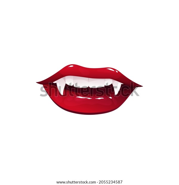 Vampire Mouth Fangs Vector Icon Cartoon Stock Vector (Royalty Free ...