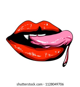 Vampire mouth vector cartoon