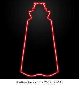 sinal de néon vampiro, design de banner brilhante moderno, tendência de design moderno colorido no fundo preto. Ilustração vetorial.