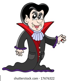 Vampire on white background - vector illustration.