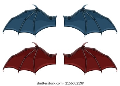 vampire open wings cartoon style isolated white background