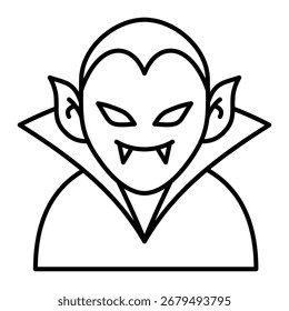 Vektorgrafik des Vampir-Umrisssymbols
