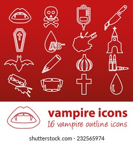 vampire outline icons
