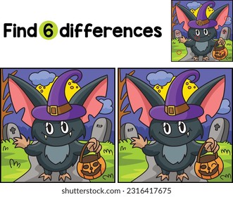 Vampire Owl Halloween Find The Differences